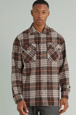 Long Sleeve Brushed Flannel Check Shirt | BoohooMAN UK