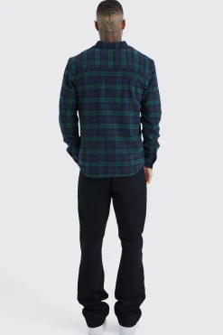 Long Sleeve Classic Check Shirt | BoohooMAN UK