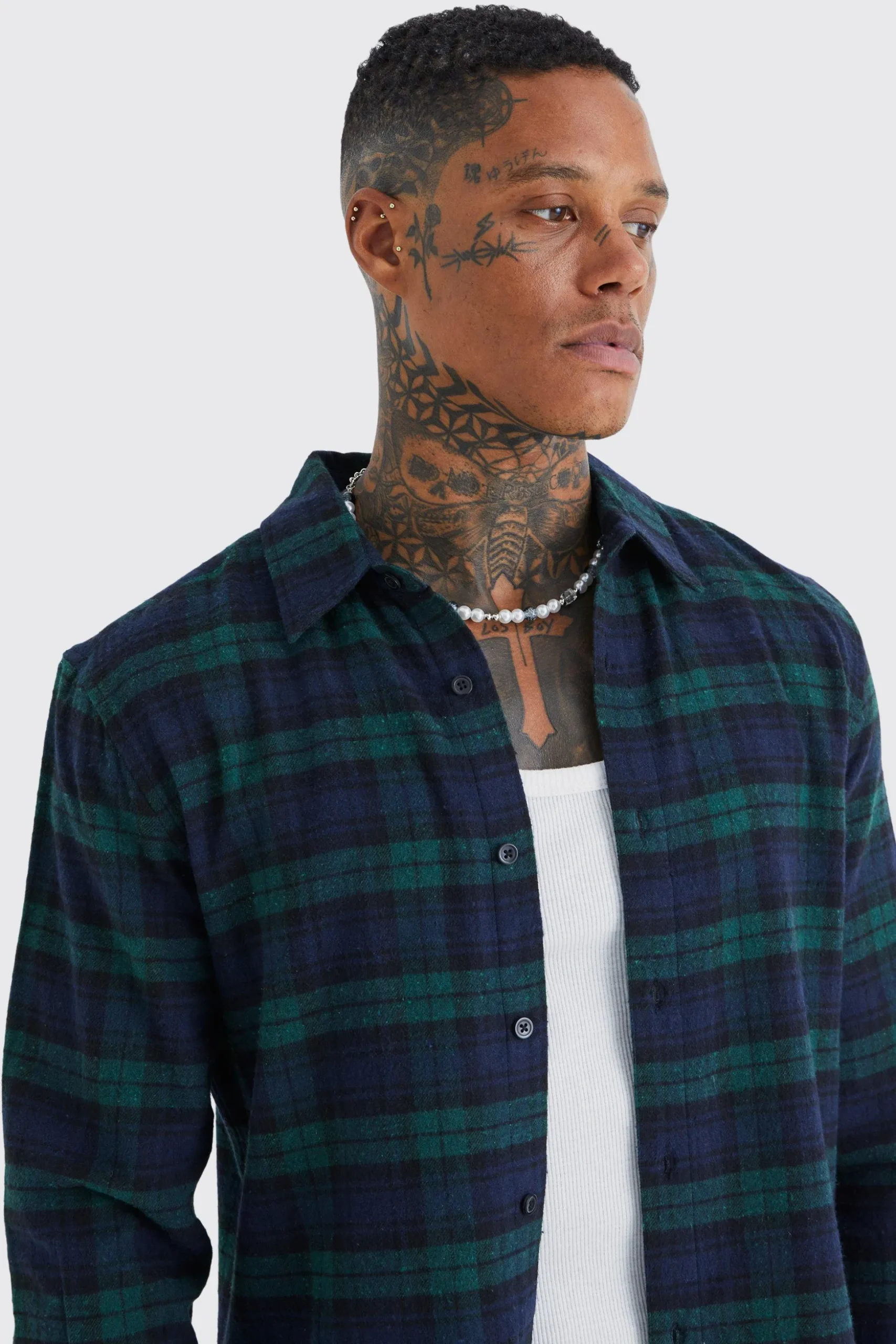 Long Sleeve Classic Check Shirt | BoohooMAN UK