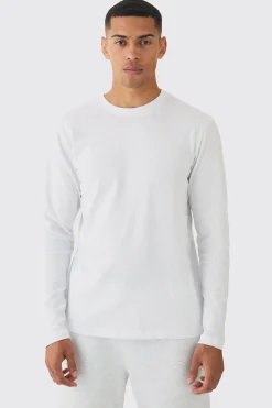 Long Sleeve Crew Neck T-shirt | BoohooMAN UK
