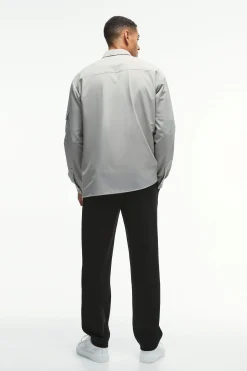 Long Sleeve Lightweight Oversized Overshirt | BoohooMAN UK