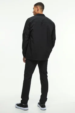 Long Sleeve Lightweight Oversized Overshirt | BoohooMAN UK