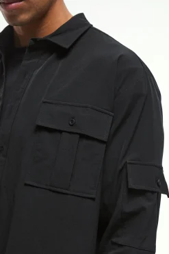Long Sleeve Lightweight Oversized Overshirt | BoohooMAN UK