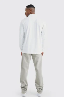 Long Sleeve Slim Fit Jersey Shirt | BoohooMAN UK