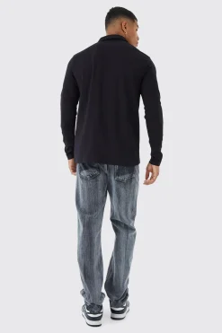 Long Sleeve Slim Fit Jersey Shirt | BoohooMAN UK