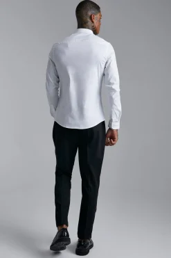 Long Sleeve Slim Fit Shirt | BoohooMAN UK