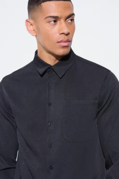 Long Sleeve Slim Fit Shirt | BoohooMAN UK
