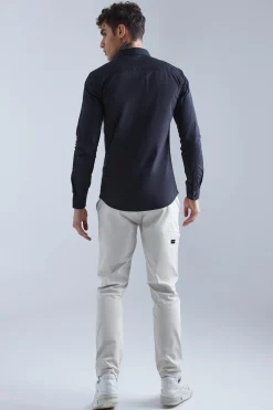 Long Sleeve Stretch Fit Shirt | BoohooMAN UK