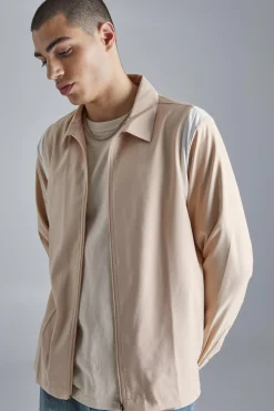 Long Sleeve Varsity Panel Shirt | BoohooMAN UK