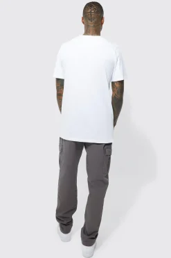 Longline Crew Neck T-shirt | BoohooMAN UK