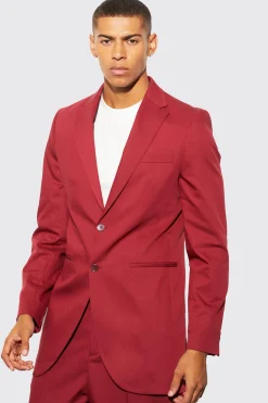 Longline Slim Blazer | BoohooMAN UK