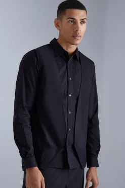 Longsleeve Layered Smart Shirt | BoohooMAN UK