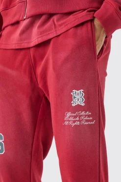 Loopback Side Split Wash Jogger | BoohooMAN UK