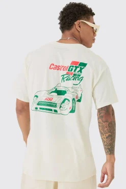 Loose Castrol GTX Racing License T-shirt | BoohooMAN UK