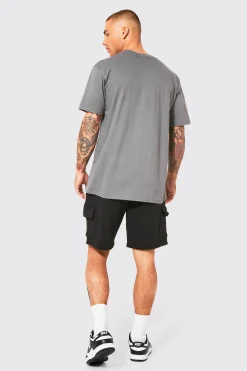 Loose Fit Cargo Jersey Short | BoohooMAN UK
