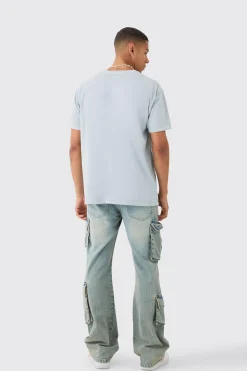 Loose Fit Distressed Wash T-shirt | BoohooMAN UK
