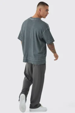 Loose Fit Drop Crotch Loopback Jogger | BoohooMAN UK