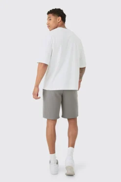 Loose Fit Homme Self Fabric Applique Shorts | BoohooMAN UK