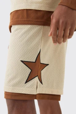 Loose Fit Layered Basketball Short | BoohooMAN UK