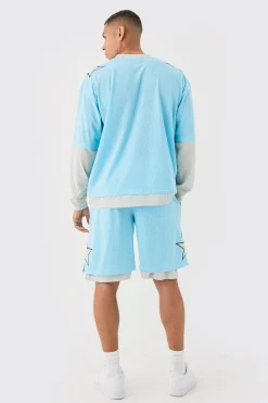Loose Fit Layered Basketball Mesh Short | BoohooMAN UK