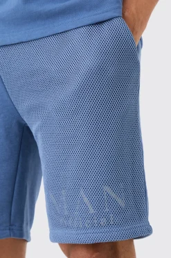 Loose Fit Man Official Splice Mesh Short | BoohooMAN UK