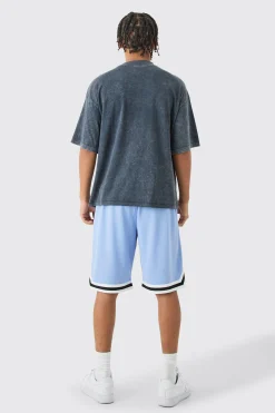 Loose Fit Mesh Basketball Short | BoohooMAN UK