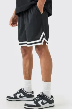 Loose Fit Mesh Short Length Basketball Short | BoohooMAN UK