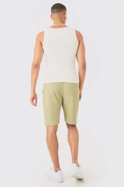 Loose Fit Mid Length Textured Shorts | BoohooMAN UK