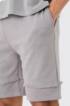 Loose Fit Raw Layer Short | BoohooMAN UK
