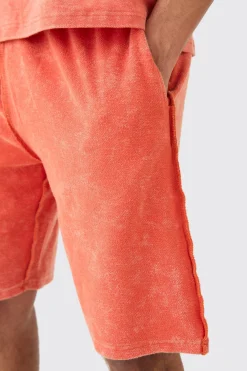 Loose Fit Reverse Loopback Printed Shorts | BoohooMAN UK