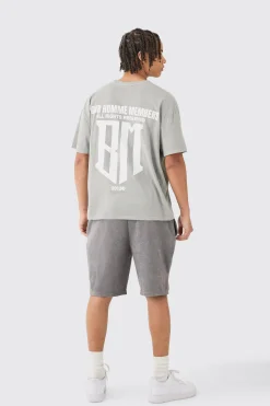 Loose Fit Split Hem Towelling Short | BoohooMAN UK