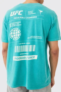 Loose Fit UFC Wash License T-shirt | BoohooMAN UK