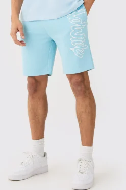 Loose Fit Worldwide Print Short | BoohooMAN UK