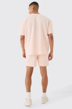 Loose High Build Pique Limited Short | BoohooMAN UK
