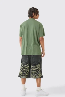 Loose Korn Wash License T-shirt | BoohooMAN UK