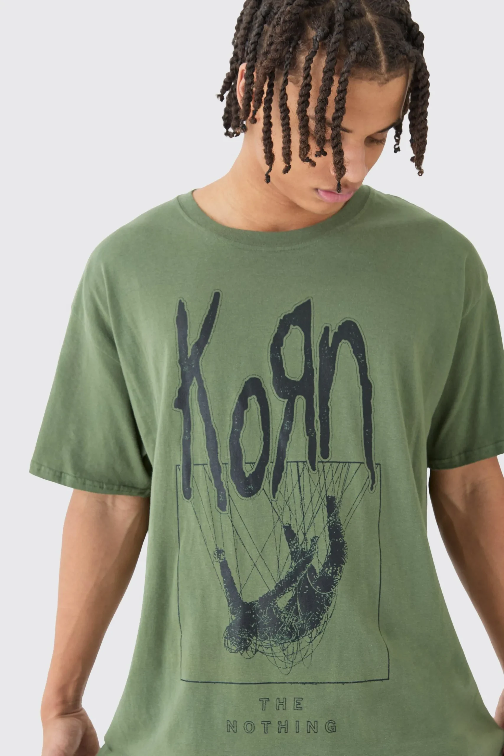 Loose Korn Wash License T-shirt | BoohooMAN UK