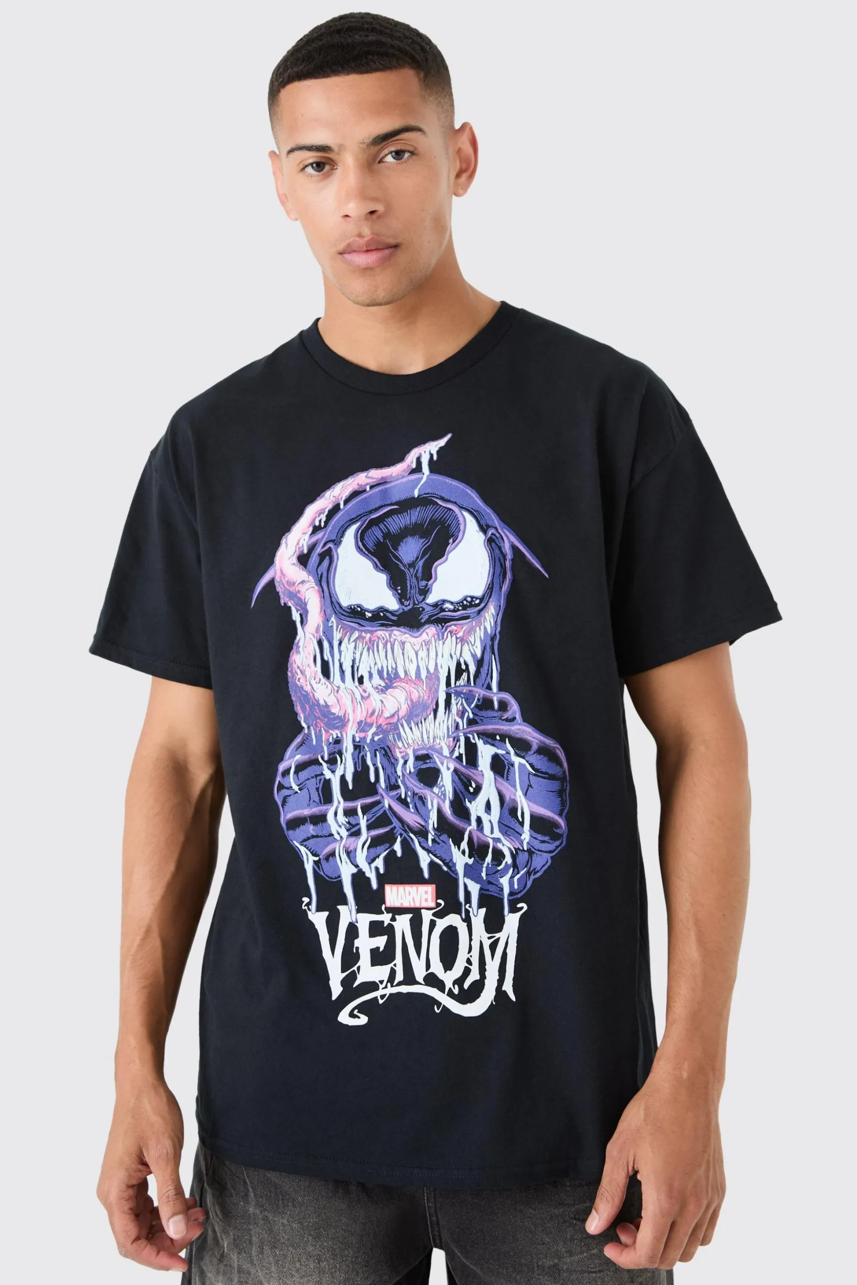 Loose Venom Marvel License T-shirt | BoohooMAN UK