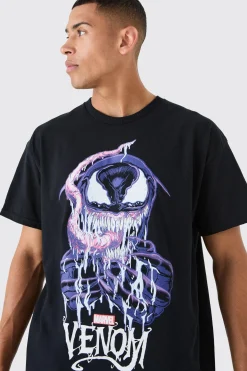 Loose Venom Marvel License T-shirt | BoohooMAN UK