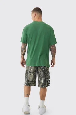 Loose Washed Money Lip Print T-shirt | BoohooMAN UK