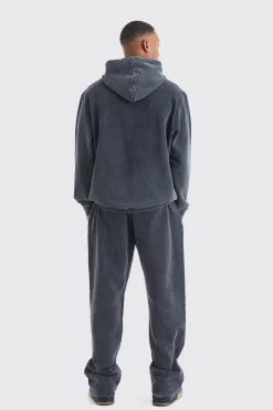 Man Acid Wash Over Head Hoodie | BoohooMAN UK