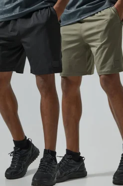 Man Active 2 Pack 5inch Performance Shorts | BoohooMAN UK
