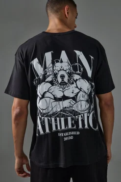 Man Active Athletic Oversized T-shirt | BoohooMAN UK