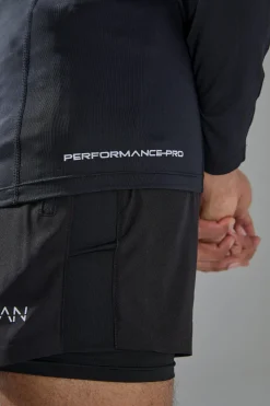 Man Active Base Layer High Neck Long Sleeve T-shirt | BoohooMAN UK