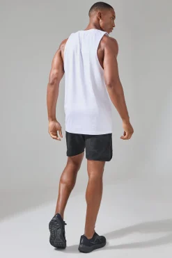 Man Active Camo Performance Reg Fit Tank | BoohooMAN UK
