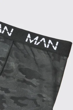 Man Active Camo Performance Boxer | BoohooMAN UK
