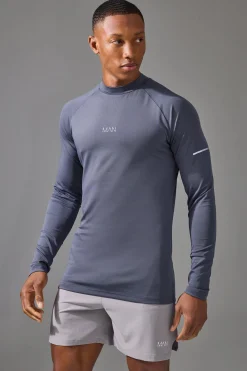 Man Active Compression Training Top | BoohooMAN UK
