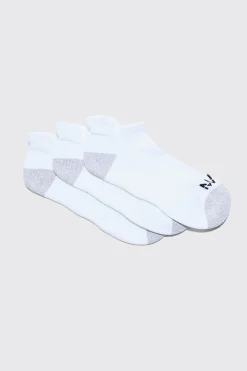 Man Active Cushioned Training Trainer 3 Pack Socks | BoohooMAN UK