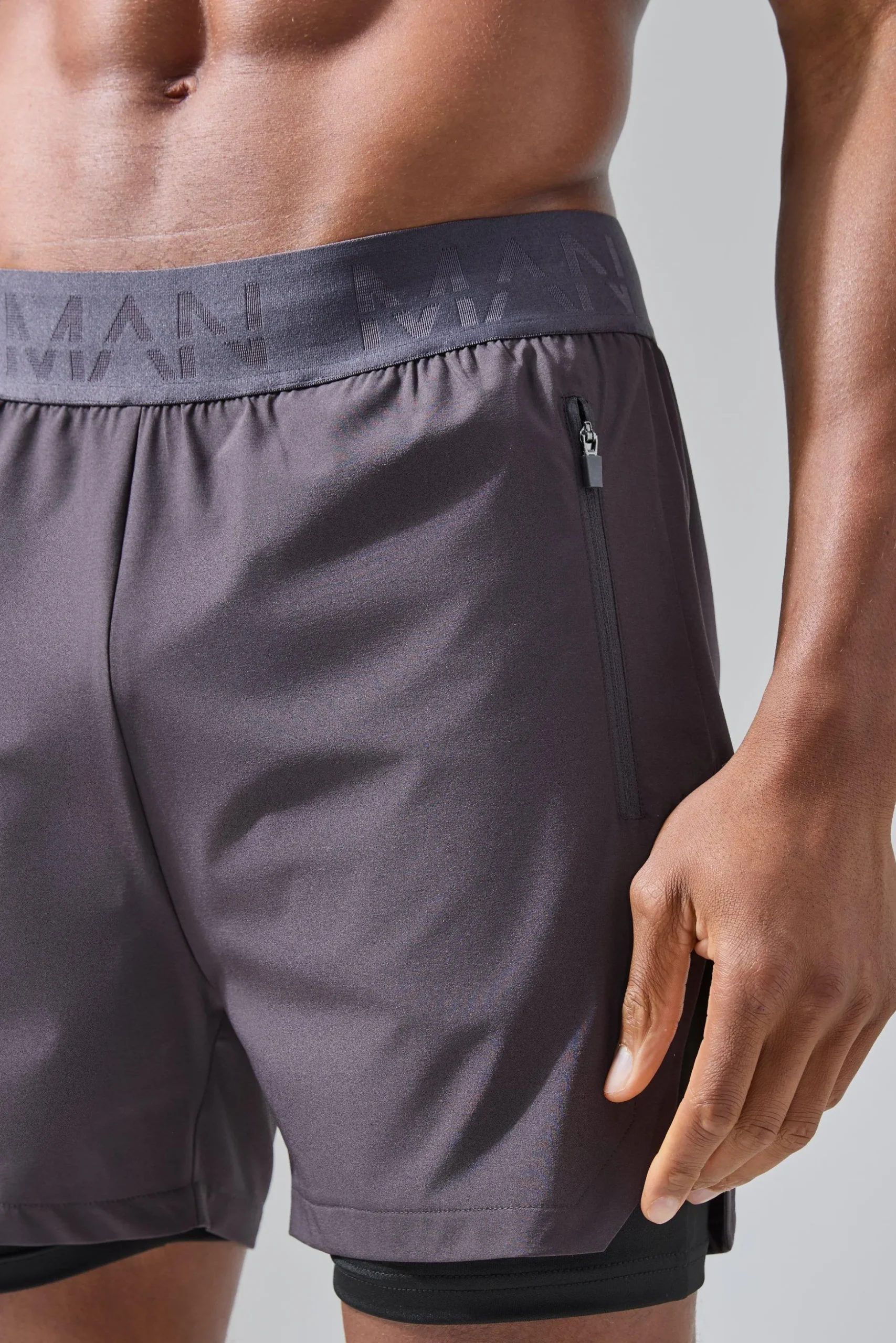 Man Active Extreme Split 3inch 2-in-1 Regular Fit Short | BoohooMAN UK