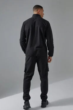 Man Active Fleece 1/4 Zip | BoohooMAN UK