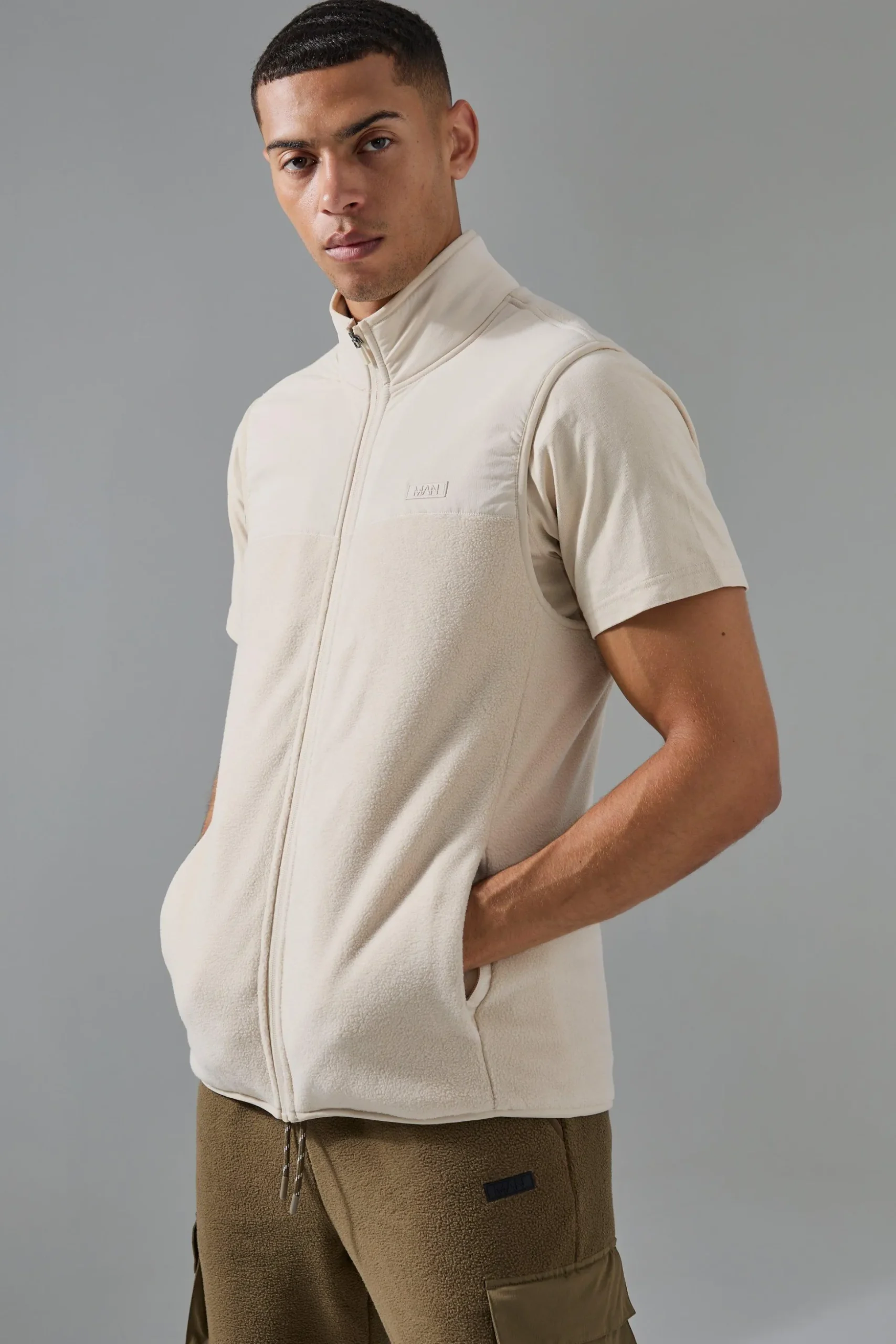 Man Active Fleece Gilet | BoohooMAN UK